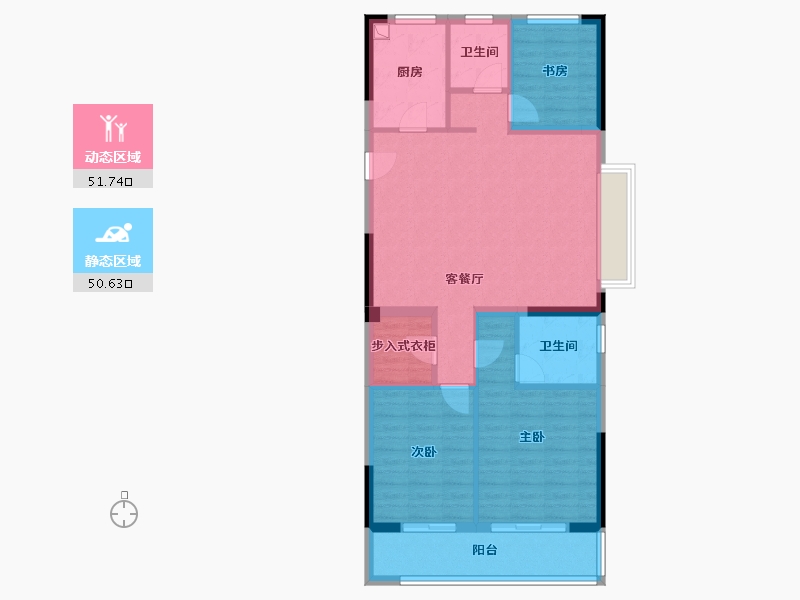 浙江省-宁波市-保利·朗玥华章-92.21-户型库-动静分区