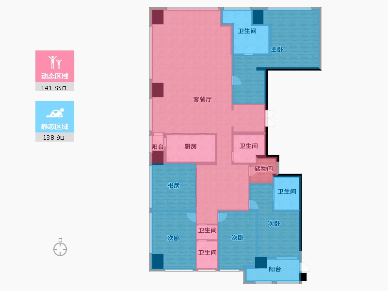 四川省-成都市-交子金融广场-252.87-户型库-动静分区