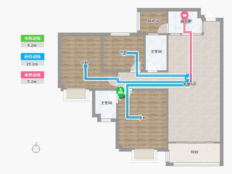 广西壮族自治区-南宁市-钱江阁-94.40-户型库-动静线