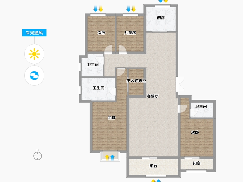 河南省-开封市-东方国际-163.20-户型库-采光通风