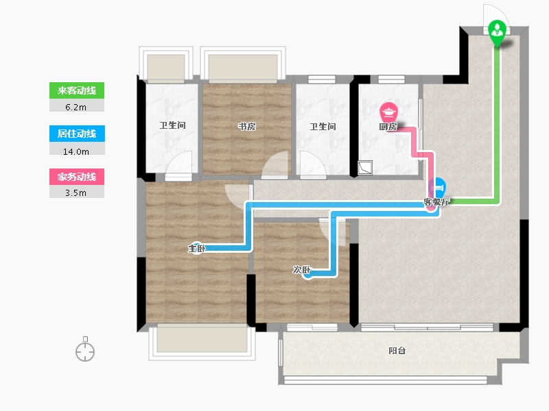 湖北省-武汉市-光谷中央公园-85.20-户型库-动静线