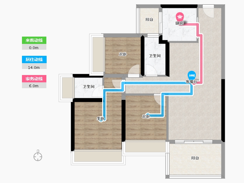 广东省-江门市-怡福·博荟-82.91-户型库-动静线