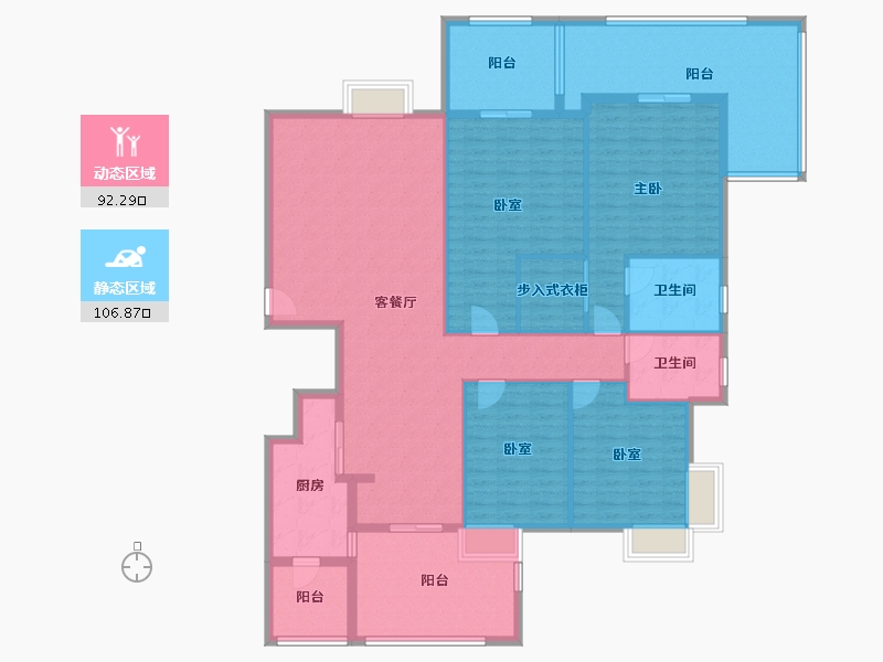 海南省-海口市-圣莫丽斯-C区-140.00-户型库-动静分区