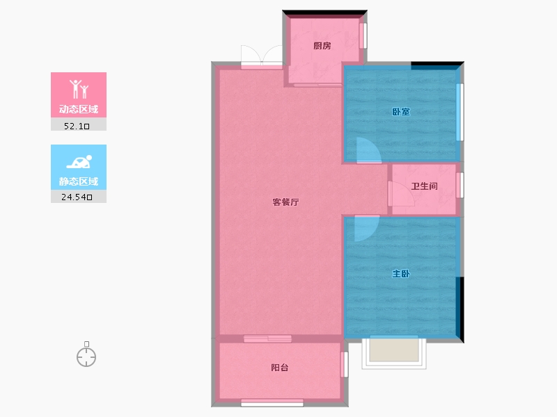 湖南省-怀化市-滨江花园-70.08-户型库-动静分区