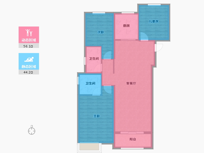 山西省-晋中市-保利锦上西区-103.35-户型库-动静分区