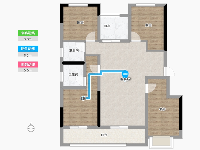 浙江省-杭州市-青隽府-91.71-户型库-动静线