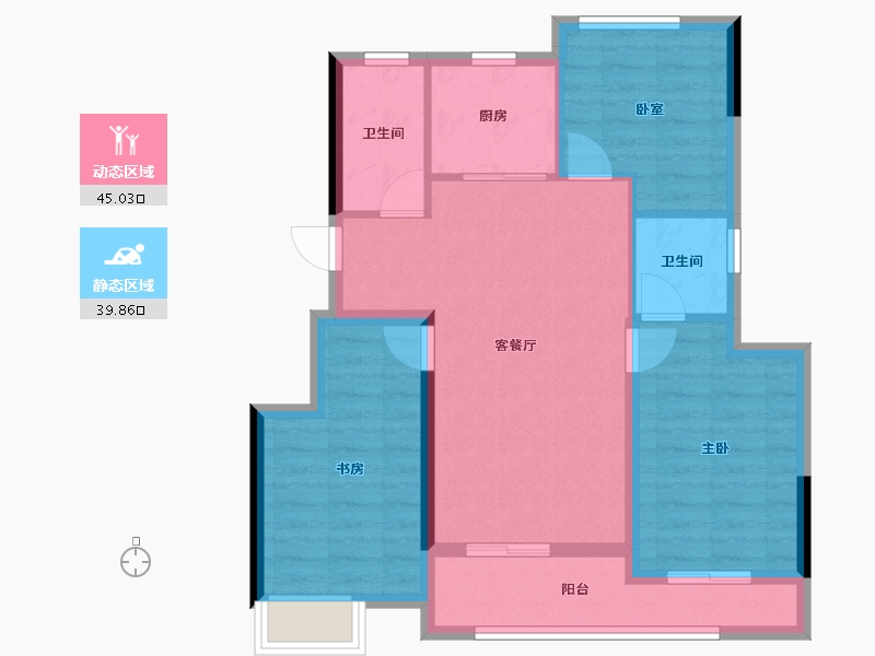 浙江省-杭州市-青隽府-75.77-户型库-动静分区