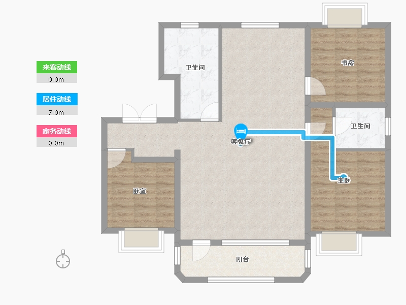 吉林省-延边朝鲜族自治州-名珠·松山樾-100.37-户型库-动静线