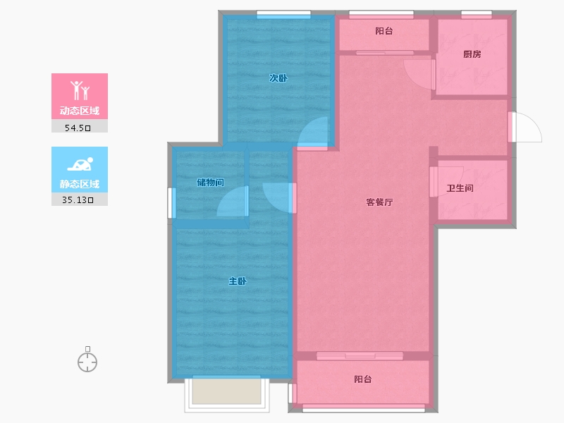 甘肃省-嘉峪关市-森林公园·壹号苑-80.00-户型库-动静分区