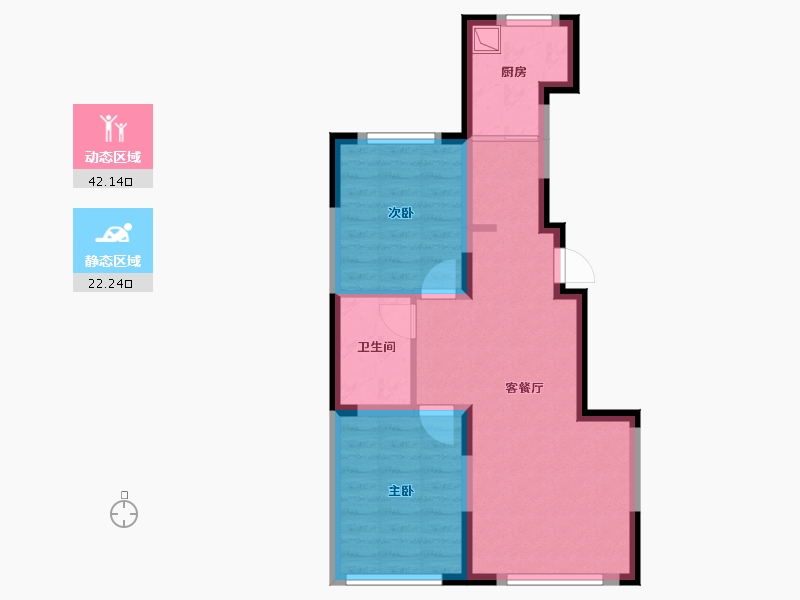 吉林省-长春市-万盛书院-56.57-户型库-动静分区