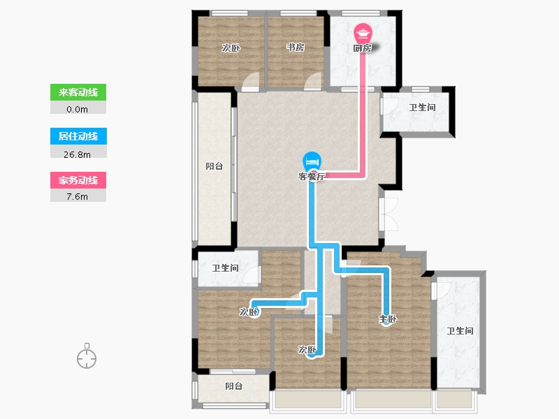 浙江省-杭州市-望云璟晨府-157.61-户型库-动静线