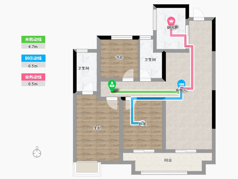 浙江省-湖州市-天能天泽府-85.23-户型库-动静线