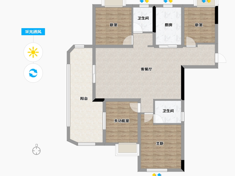 湖北省-宜昌市-丰辰紫云台-109.28-户型库-采光通风