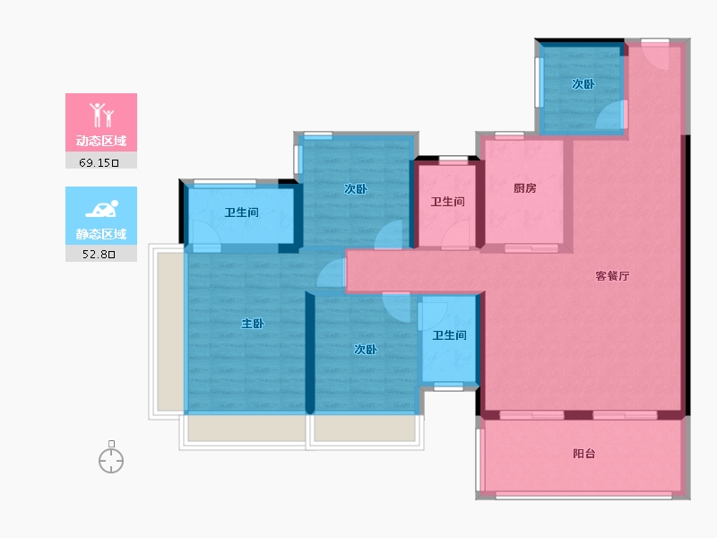 广东省-广州市-广州城投·天禧-108.81-户型库-动静分区