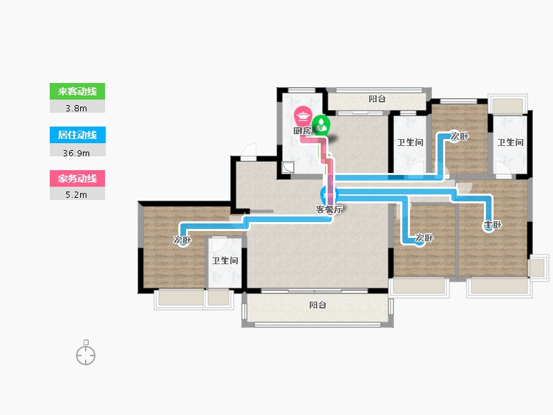 湖南省-长沙市-明昇望月府-150.14-户型库-动静线