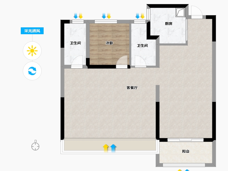 浙江省-湖州市-仁皇金茂悦-96.17-户型库-采光通风