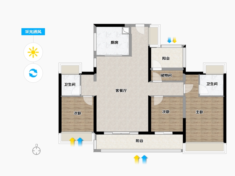 广东省-佛山市-顺德悦府-114.40-户型库-采光通风