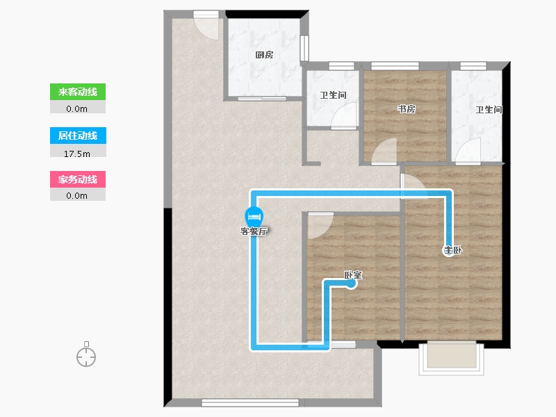 陕西省-榆林市-锦越泰上和郡-98.80-户型库-动静线