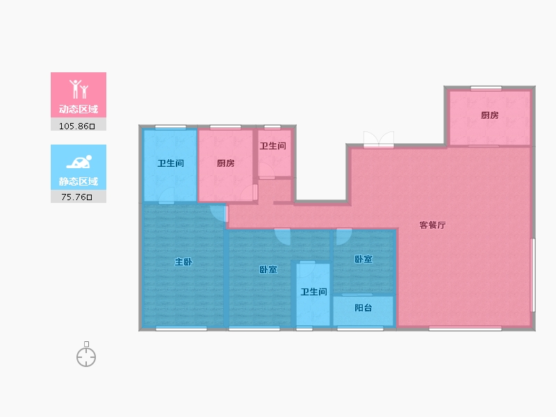 湖北省-武汉市-保利·涧山观奕-166.87-户型库-动静分区