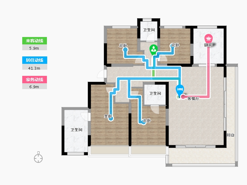 浙江省-温州市-苍南壹号-143.20-户型库-动静线