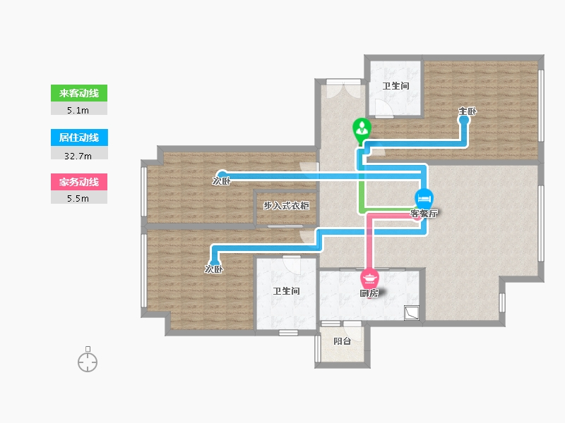 湖南省-长沙市-龙湖春江郦城滨江颂-151.20-户型库-动静线