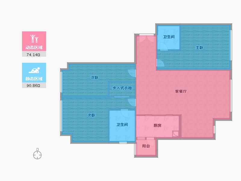 湖南省-长沙市-龙湖春江郦城滨江颂-151.20-户型库-动静分区