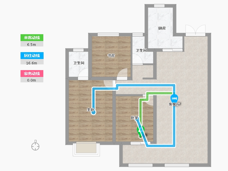 河北省-邢台市-君鹏丰仓里-88.66-户型库-动静线