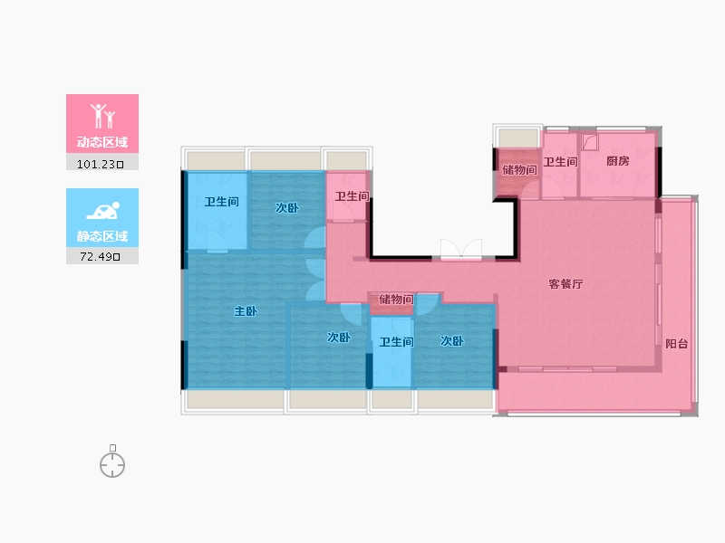 江苏省-苏州市-中建熙辰上院-158.40-户型库-动静分区