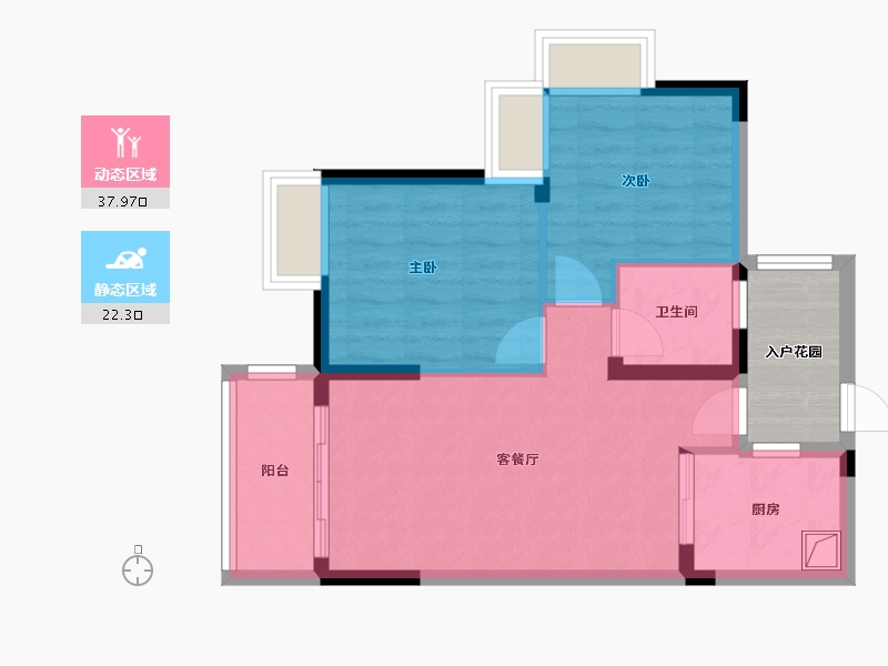 四川省-成都市-润弘丽都-58.17-户型库-动静分区