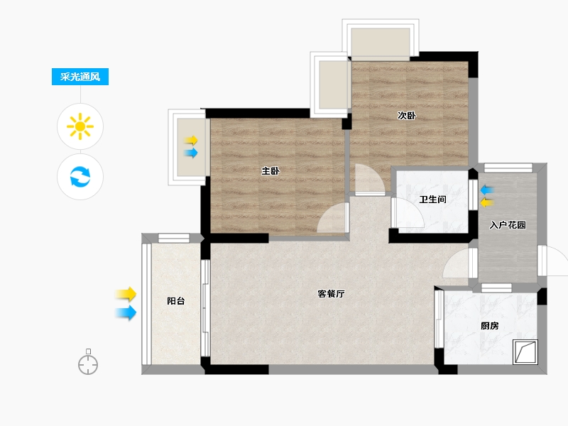 四川省-成都市-润弘丽都-58.17-户型库-采光通风