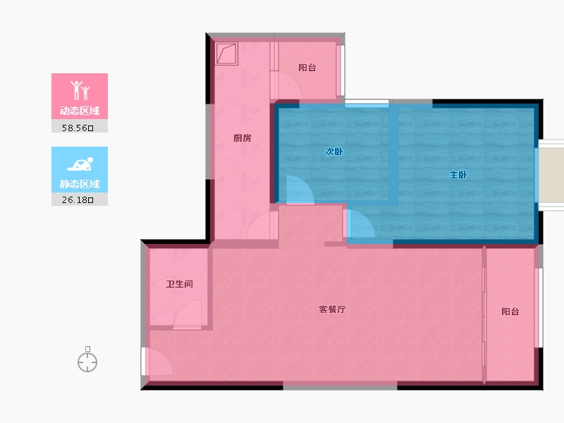 云南省-昆明市-佳品苑-75.14-户型库-动静分区