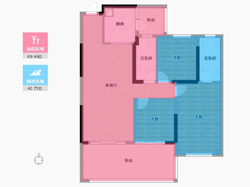 云南省-昆明市-邦泰·臻境-100.74-户型库-动静分区