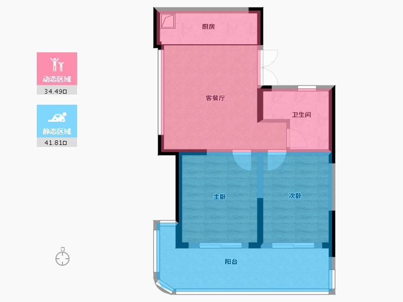 浙江省-温州市-绿城·氡泉山居-68.00-户型库-动静分区