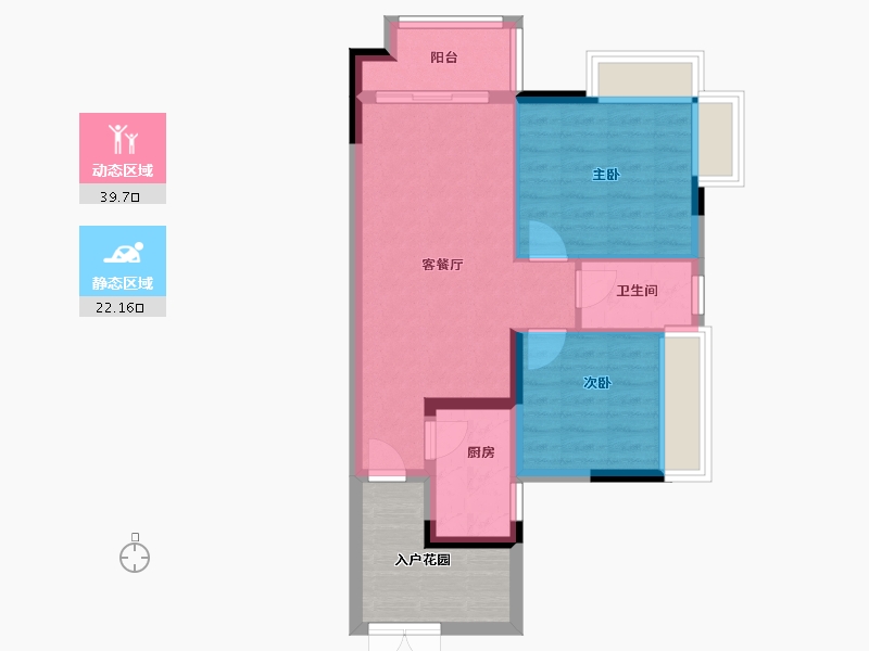 四川省-德阳市-恒大首府-62.40-户型库-动静分区