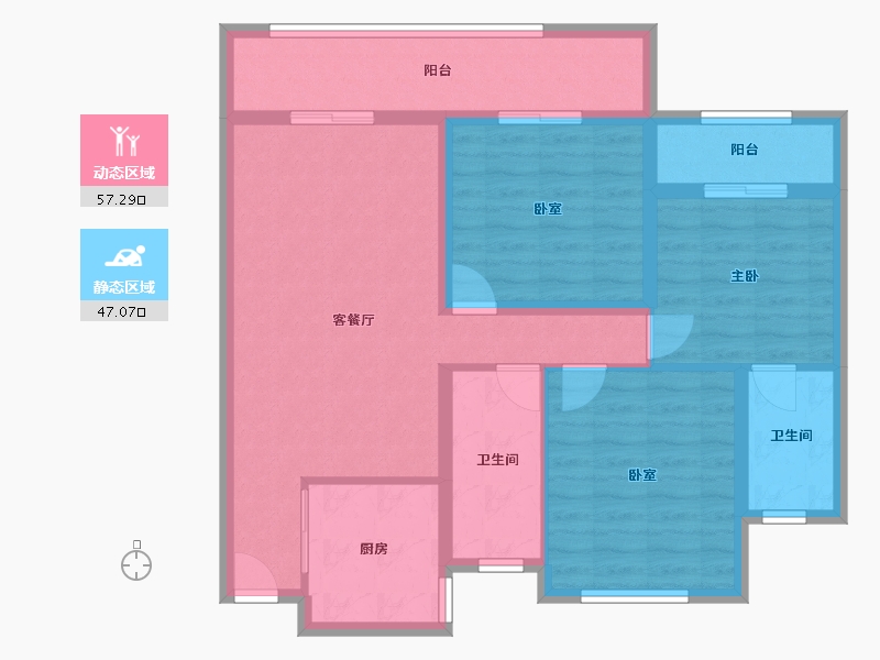 福建省-漳州市-建发玺院-三期-87.20-户型库-动静分区