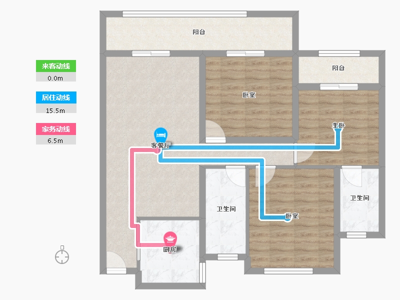 福建省-漳州市-建发玺院-三期-87.20-户型库-动静线