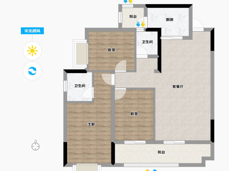 广西壮族自治区-崇左市-幸福文汇园-119.50-户型库-采光通风