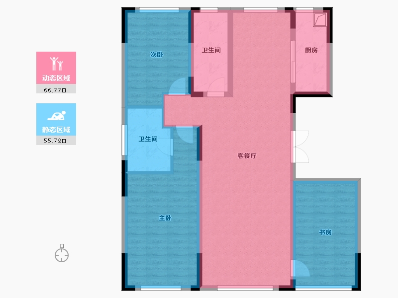 吉林省-长春市-万盛书院-110.35-户型库-动静分区