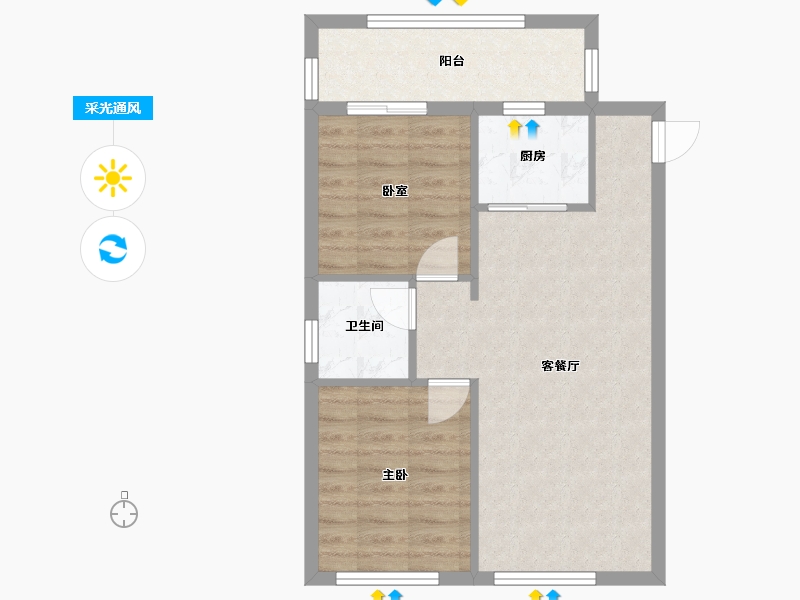 福建省-漳州市-信和御龙天峰（御龙天下四期）-60.70-户型库-采光通风