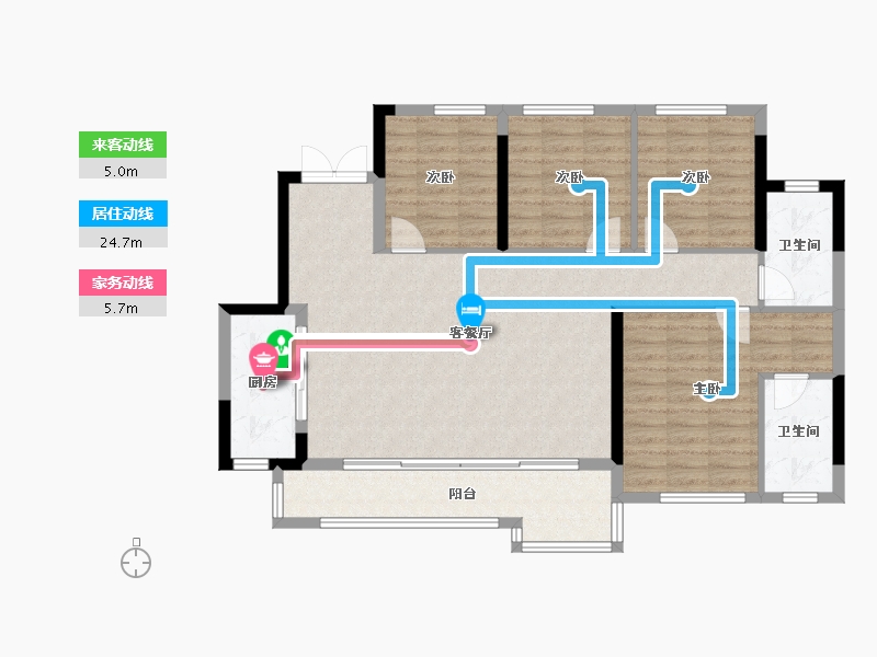 四川省-成都市-中国电建国宾华曦府-107.05-户型库-动静线