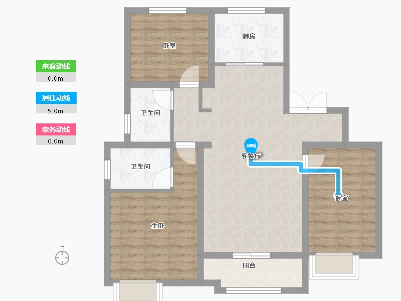 河北省-邢台市-遇建坤和苑-84.59-户型库-动静线