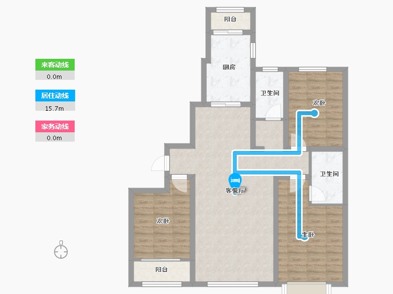 山东省-潍坊市-富春江丰泽苑-114.40-户型库-动静线