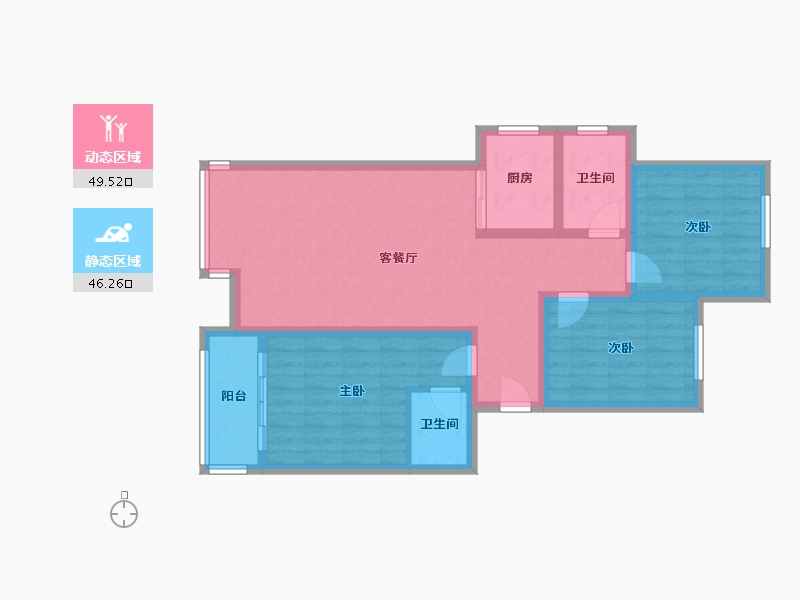 河北省-邢台市-中盛斓亭-84.84-户型库-动静分区