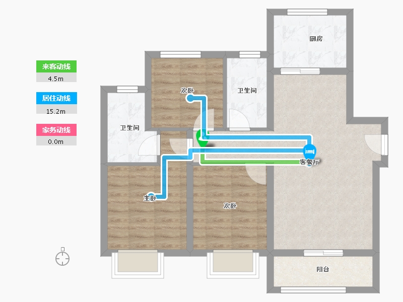 天津-天津市-万欣城梅园-82.98-户型库-动静线