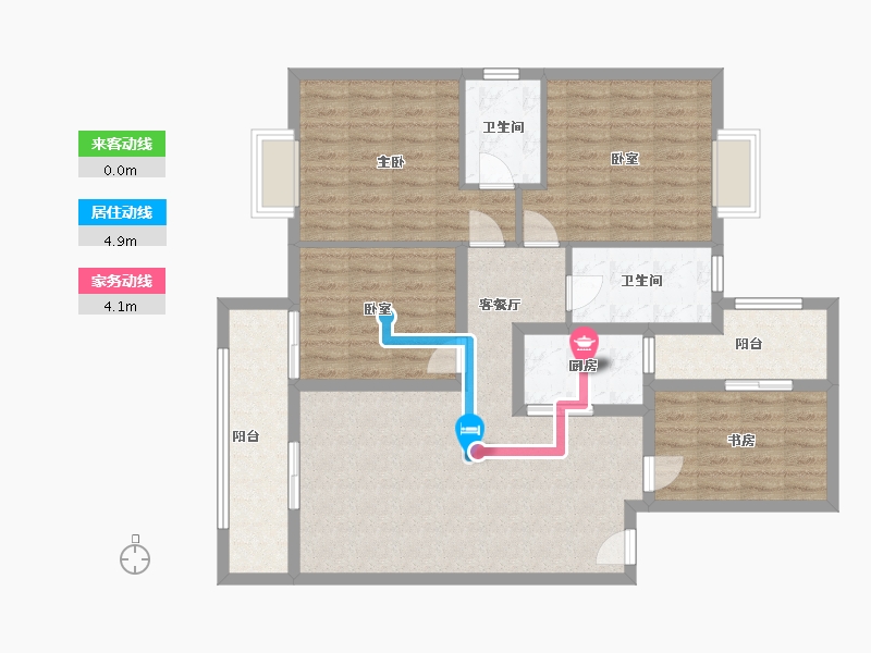 广西壮族自治区-南宁市-新新小区-108.00-户型库-动静线