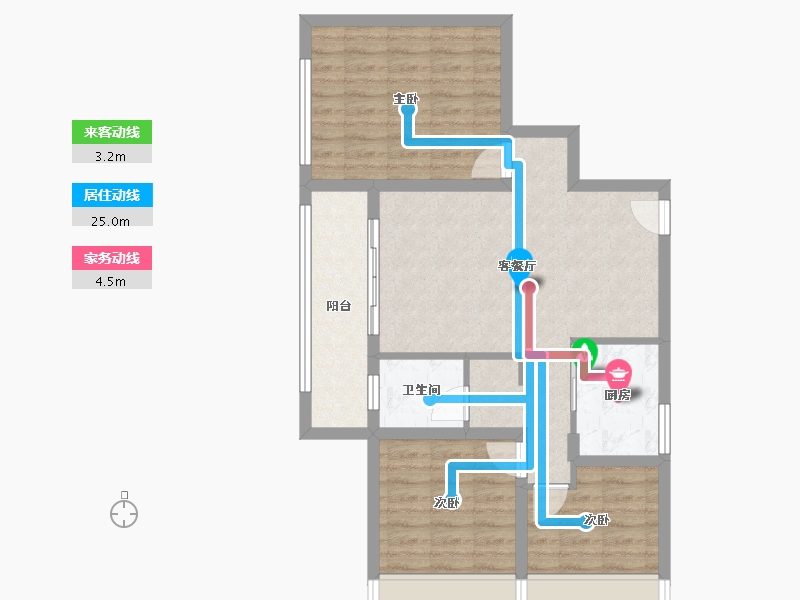 云南省-昆明市-东鑫和园-105.00-户型库-动静线