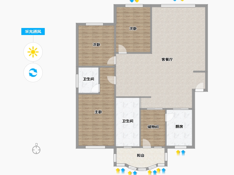 四川省-眉山市-通惠苑-169.00-户型库-采光通风