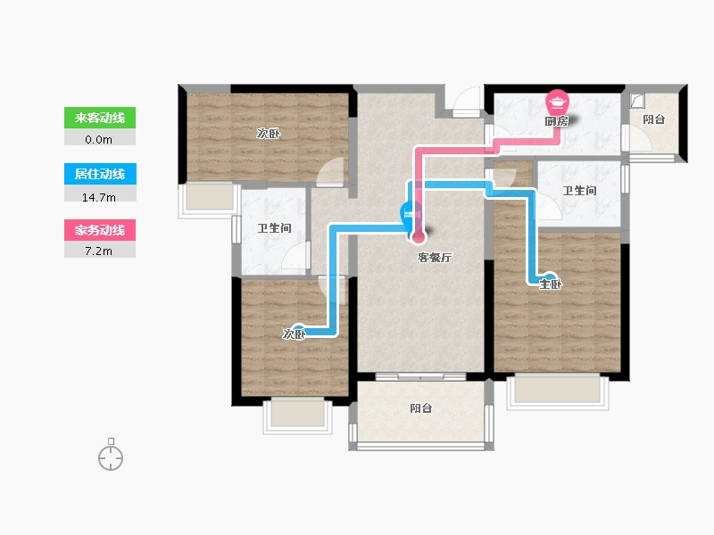 陕西省-西安市-恒大悦龙台1期-99.00-户型库-动静线