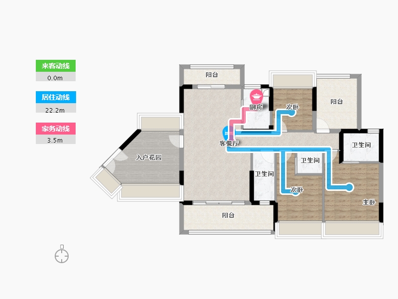 广东省-韶关市-名门世家(建设一路店)-104.00-户型库-动静线