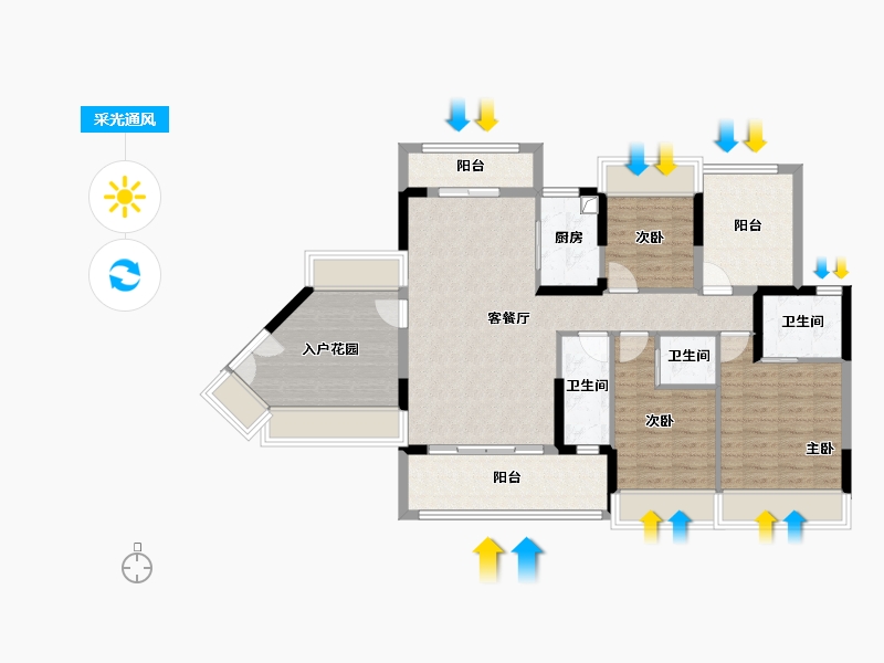 广东省-韶关市-名门世家(建设一路店)-104.00-户型库-采光通风